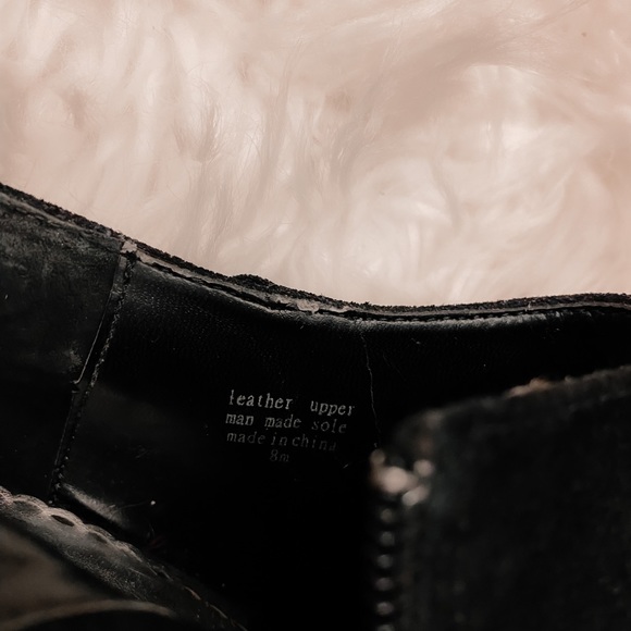 BEBE Black Suede Platform Fringe Ankle Booties 8 - Picture 12 of 16